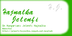 hajnalka jelenfi business card